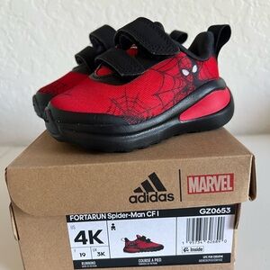 Spider-Man Adidas Red and black baby shoes